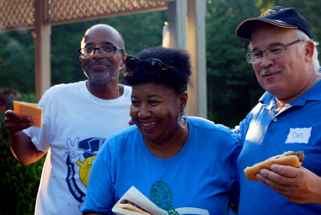 Cynthia and Dan friends at cookout